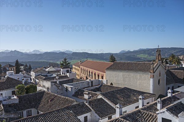 Spain, Ronda, Townscape and Sierra de Grazalema