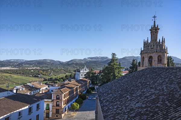 Spain, Ronda, Plaza Duquesa de Parcent seen from Iglesia Santa Maria la Mayor