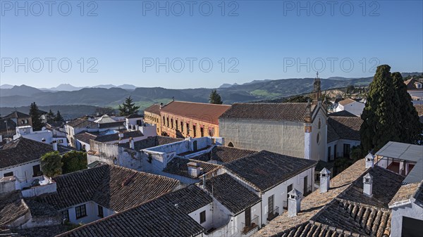 Spain, Ronda, Townscape and Sierra de Grazalema