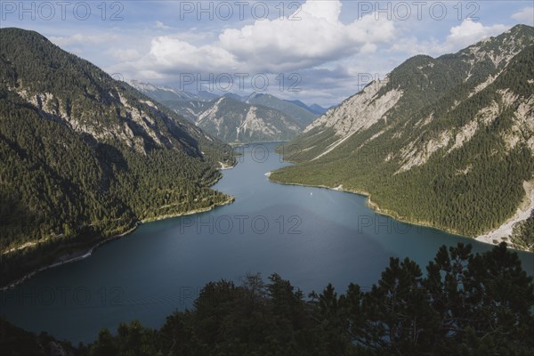 Austria, Plansee, Scenic view of lake Plansee in Austrian Alps