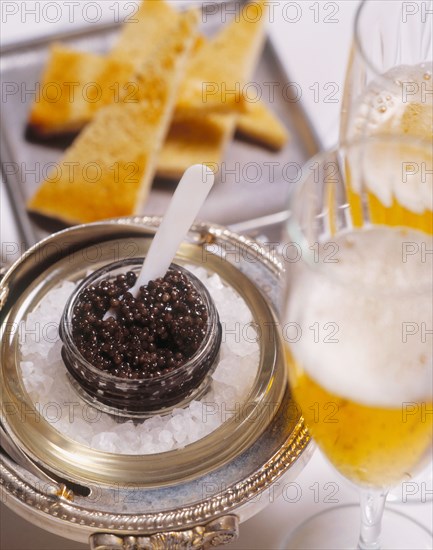 Caviar and champagne