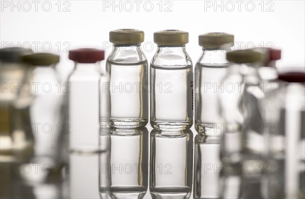 Studio shot of vials with liquid