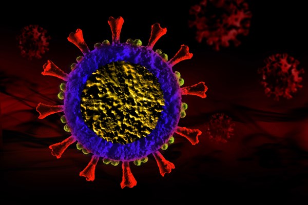 Digitally generated Coronavirus model