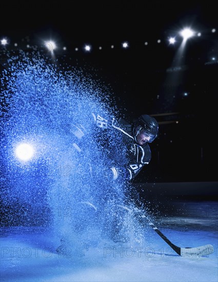 Hockey player on ice