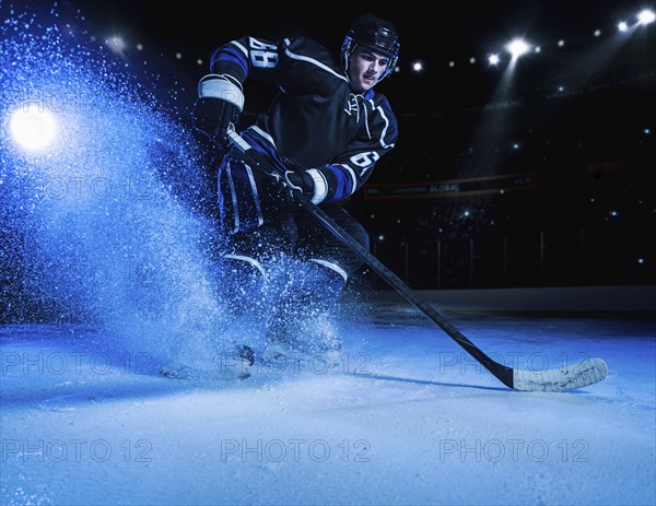 Hockey player on ice