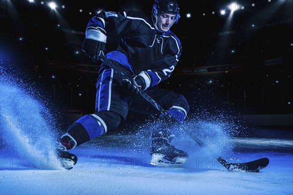 Hockey player on ice