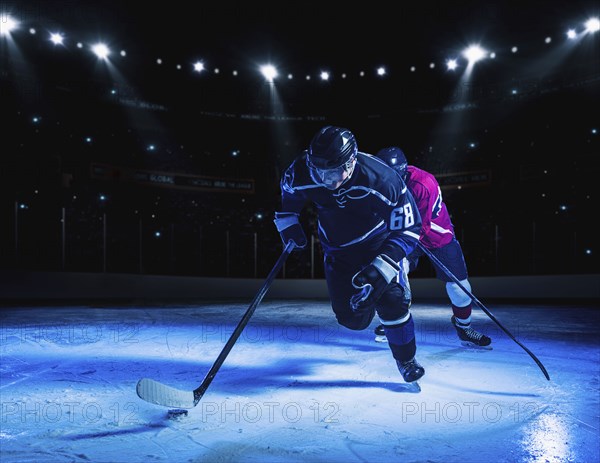 Hockey players during match