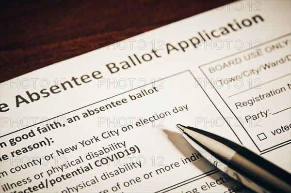 Pen on absentee ballot application