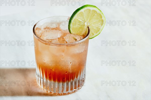 Vodka cranberry cocktail with lime