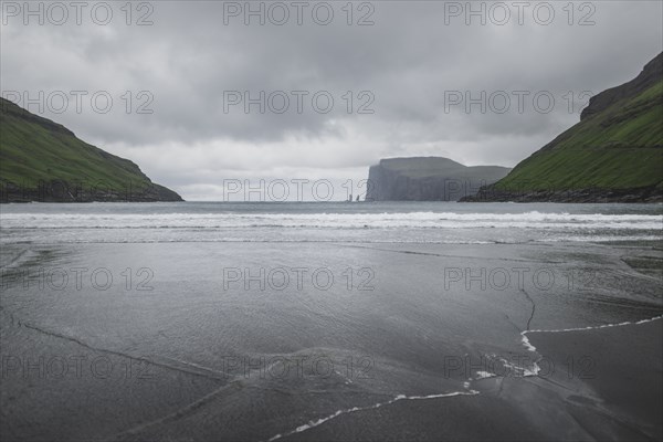 Denmark, Beach in foggy day,