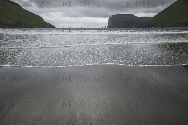 Denmark, Beach in foggy day,