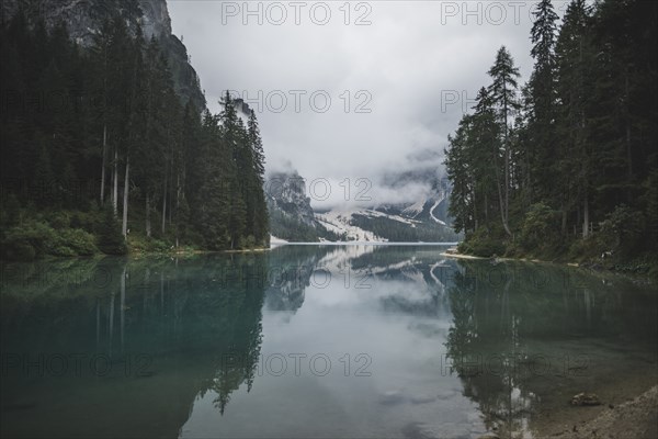 Italy, Scenic view at Pragser Wildsee,
