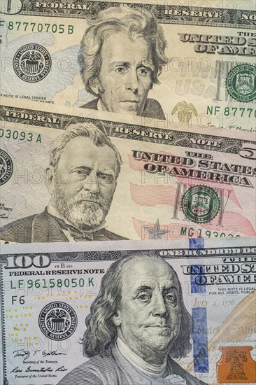 Close-up of US paper currency