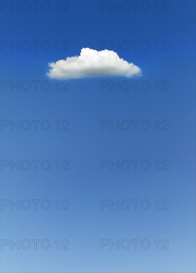 Single cloud in blue sky,,