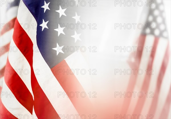 Close-up of American flag,,