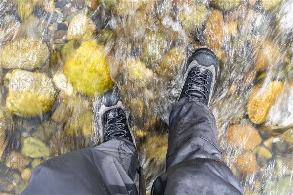 Man standing in river