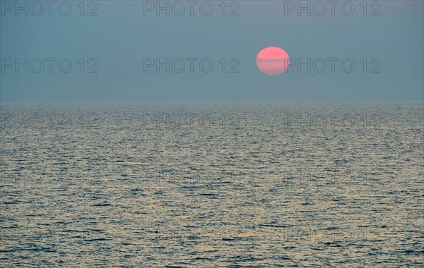 Sunset over Mediterranean sea