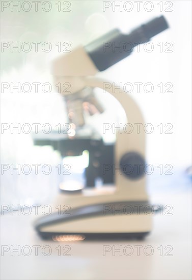 Microscope in laboratory