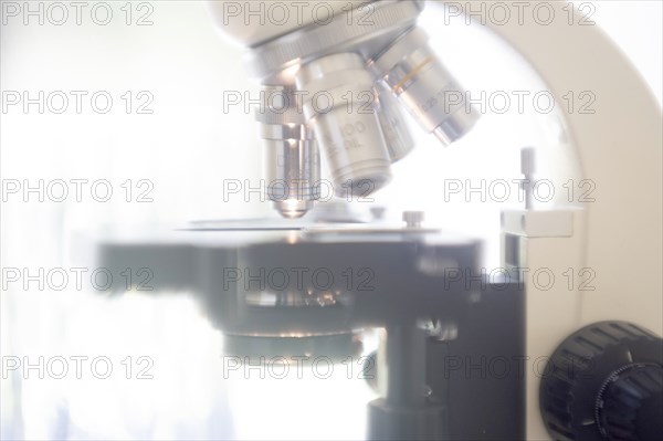 Microscope in laboratory