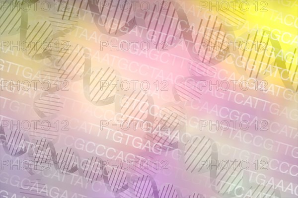 DNA helix on pastel background