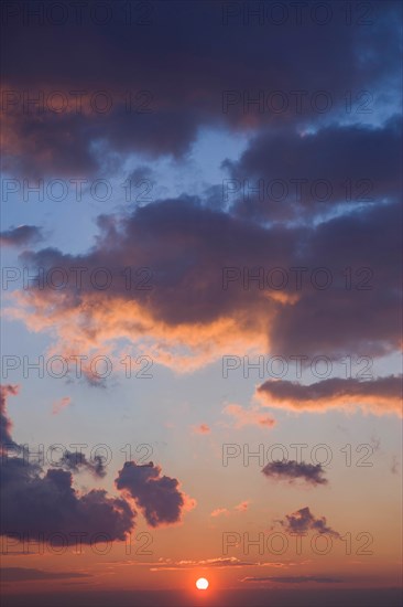 Sunset sky with clouds