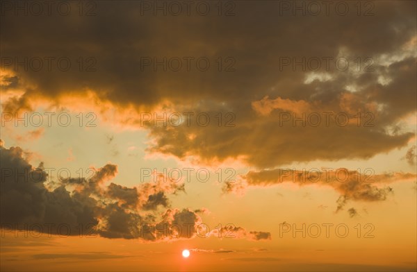 Sunset sky with clouds