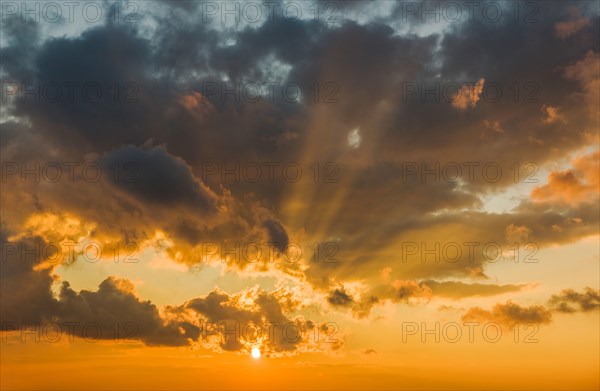 Sunset sky with clouds