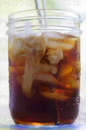 Iced coffee with milk
