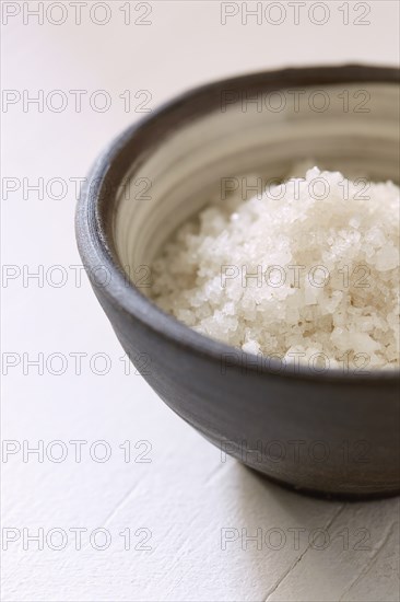 Sea salt in bowl