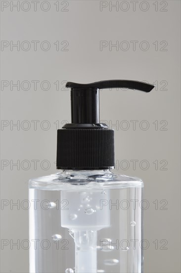 Close up of hand sanitizer bottle