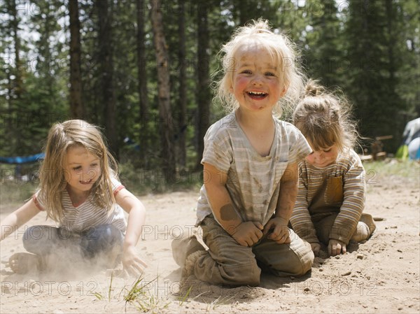 Three smiling girls