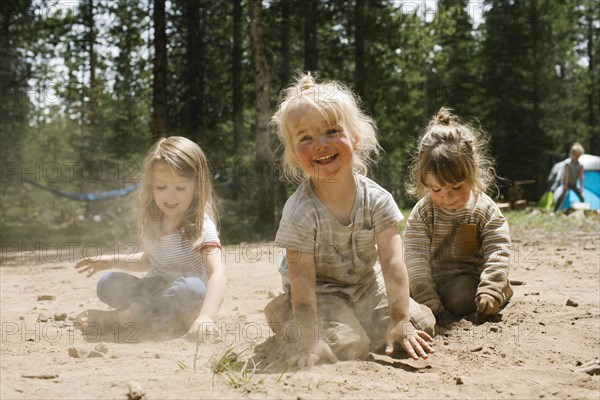 Three smiling girls