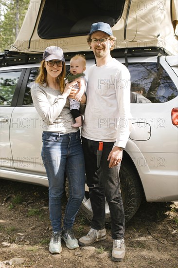 Portrait of parents with baby son