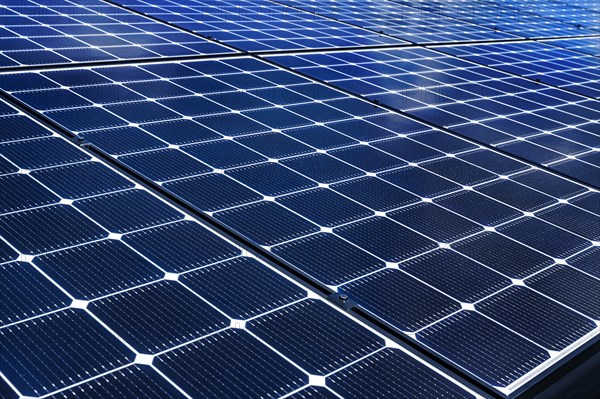 Close-up of solar panels