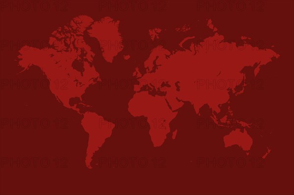 Red World map