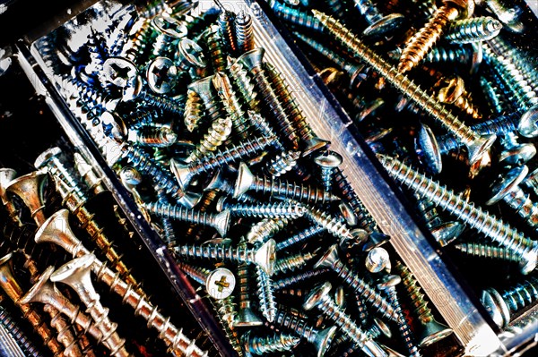 Full frame shot of screws