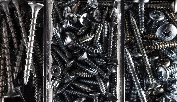 Full frame shot of screws