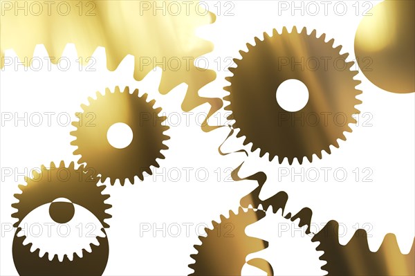 Cog wheels on white background