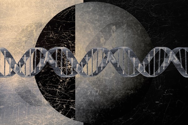 DNA helix on abstract background