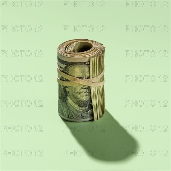 Roll of US dollar bills