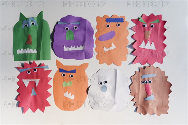 Colorful paper cutouts