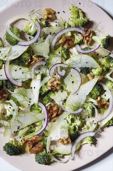 Close-up of fresh salad on plate