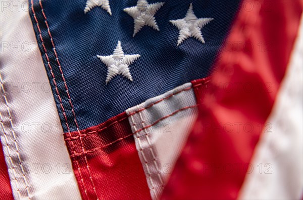 Close-up of American flag