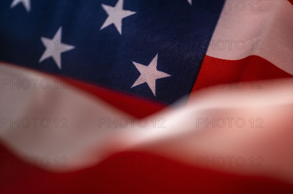 Close-up of American flag