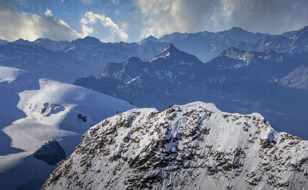 Aerial view of Monte Rosa Massif