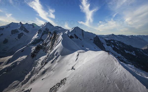 Aerial view of Monte Rosa Massif