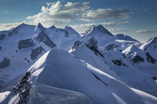 Aerial view of Monte Rosa Massif