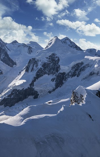 Aerial view of Monte Rosa Massif