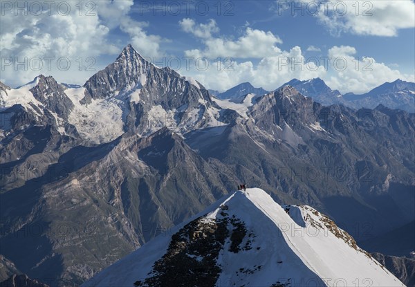 Aerial view of Monte Rosa Massif