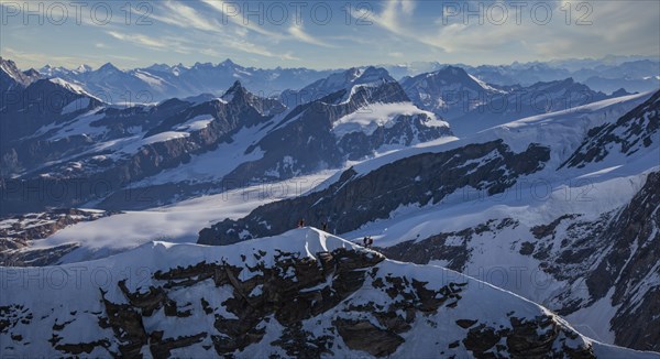 Aerial view of Monte Rosa Massif